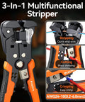 Kickstart Your Wiring Projects With This Killer Ferrule Crimping Tool Kit Made For AWG 28 To 5 Cables Including Heavy Duty Wire Stripper And 1450 Brass Connectors Plus Storage Box, 3-in-1 stripper