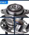 Close-up of Rear Wheel Bearing and Hub Assembly 512353 for Honda Accord 2008-2012 and Acura TSX 2009-2014, 5 Lug ABS compatible
