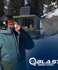 Person using Pure Oxygen For Fast Recovery And Boosted Stamina, 10L Portable Oxygen Cans, 3 Pack with Flip Top Cap while skiing