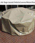 Patio Furniture Air Bags For Water And Snow Pooling Prevention, 12 Oz Waterproof UV Resistant for 24x24 Inch Covers on deck