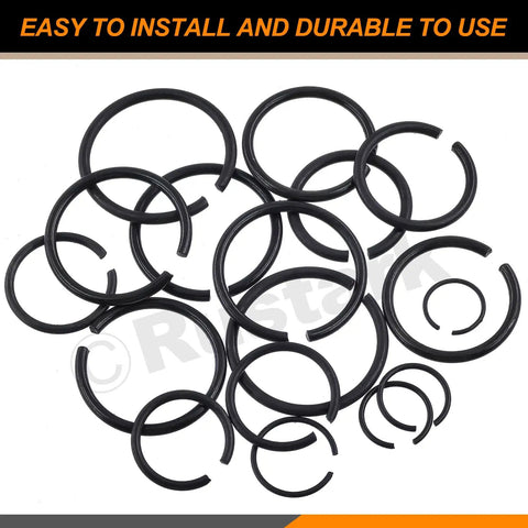 150Pcs 10 Size 65Mn Steel Round Wire Snap Rings Set For Shafts C Clips Internal Retaining Rings Bearing Stop Ring M10 M12