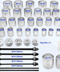 40Pcs Pull And Press Sleeve Kit For Cars And SUVs Universal Bearing Bushing Removal And Installation Tool Set With Four Pull Spindles And Case Ideal For Quick Auto Repairs Gearhead Friendly, showing various sleeve sizes and spindles.