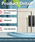 Product details of Normally Closed 12V Magnetic Reed Switch Door Sensor For Home Alarm Security System Pack Of 2 showing features.