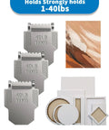 Heavy Duty Drywall Canvas Hangers And Claw Hooks Damage Free Picture Hanging Kit with steel hooks holding 1-40 lbs.