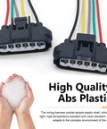 2-Pack 6-Pin Throttle Body Pigtail TPS Repair Connector Kit shown with high-quality ABS plastic material.