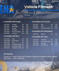 Vehicle fitment chart for Set of 6 Ignition Coils and Iridium Spark Plugs UF648 Compatible with Chrysler Dodge Jeep