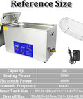 Kickass Ultrasonic Cleaner With Built In Heater And Digital Timer For Jewelry Restoration Auto Parts Degreasing Lab Descaling Heavy Duty Commercial Cleaning Tank with basket and power adapter.