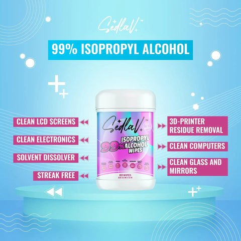99 Percent Isopropyl Alcohol Wipes For Tech Cleaning Multipurpose Screen Keyboard Camera Glasses Phones Laptops And More 80 Count Pack container
