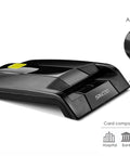 CAC Card Reader for DOD Military USB Common Access Card Reader for Mac and Windows with anti-slip pad, horizontal view.