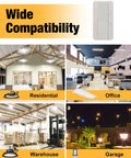 Wide compatibility of Rock Solid 0-10V LED Dimmer Switch for Residential, Office, Warehouse, and Garage lighting.