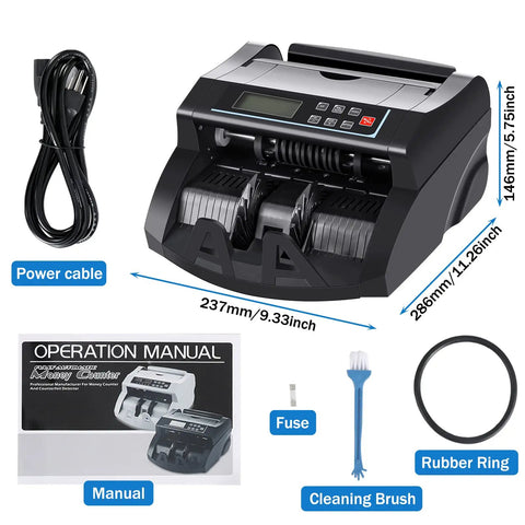 Cash Counter Machine For US Dollars Only With UV MG MT IR DD Detection Add And Batch Modes Value Counting LCD Display Alarm