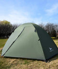 One Person Ultralight Backpacking Tent Waterproof Double Layer Free-Standing Aluminum Poles For All-Season Camping Outdoor View