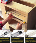 Person installing Heavy Duty Undermount Drawer Slides 1 Pair For 10 To 80 Inch Cabinets with Full Extension And Locking Ball Bearing Glides