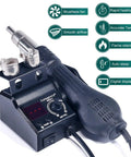 High Performance Hot Air Rework Station With Adjustable Airflow And Digital Soldering 100-480 C Heat Range SMD Desoldering