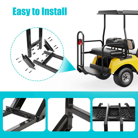 Universal Golf Cart Rear Seat Grab Bar Built Damn Tough For Yamaha Ezgo Club Car Hella Secure Passenger Safety Rail installation details