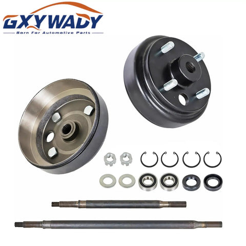Rear Axle And Brake Hub Drum Assembly Kit With 24 Spline Replacement For Electric And Gas Golf Carts 1982 To 1993 components