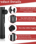 4 Pack Adjustable Table Leg Extenders Heavy Duty Steel Chair Risers with eye bolt and non-slip rubber legs for stability.