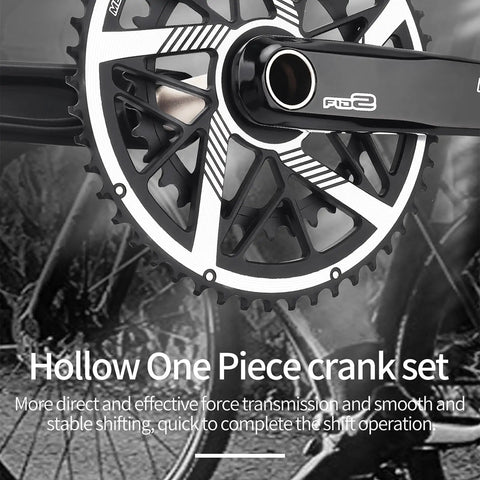 Road Bike Crankset 170mm Direct Mounted Hollow One Piece Double Disc For 9 10 11 12 Speed Available With 50 34T