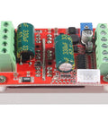Close-up of Beefy 400W 6-60V DC Brushless Three-Phase Motor Controller with Hall Sensor, PWM Drive, circuit board components visible