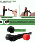 230-Foot All-In-One Drip Irrigation Kit With One Half Inch And One Quarter Inch Quick Connect Tubing, Plug-And-Play Emitters