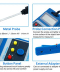 Handheld Surface Magnetic Field Gaussmeter With Ns Function And Metal Probe details including probe, button panel, adapter