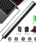 Wireless Picture Light With USB Rechargeable Battery Remote Control Dimmable No Fuss Timer Off 16 Inch Full Metal Accent Lamp with charging setup
