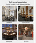 Multi-scenario applications of Oversized Marble Lazy Susan With 360 Degree Swivel Rotation in dining settings.