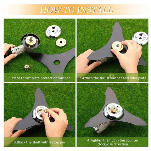 Blade Adapter Kit For Most Straight Shaft String Trimmers And Brush Cutters Convert To Different Blades installation guide