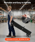 VEVOR Electric PVC Conduit Heater for 1/2 to 4 inch pipes shown being carried, emphasizing portability and easy handling.