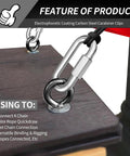 15 Pack Heavy Duty Chain Hooks Quick Links In 304 Stainless Steel One Quarter Inch Locking Carabiners Anti Rust Chain Connectors
