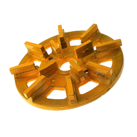 Fresh 7 Inch Diamond Metal Bond Grinding Disc Wheel For Auto Polishing Machine Wet Cutting Tool With M6 Hole And Grit Options Like 50 To 400, yellow metal design.