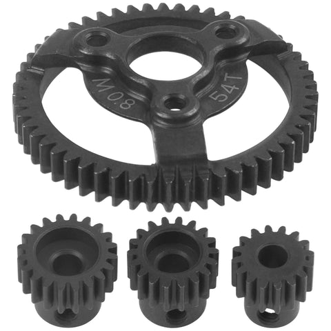 32P Spur Gear 54T Main Gear And Pinion Gear Set With Motor Shaft Adapter For Traxxas 1 Tenth 2WD Slash VXL Bandit VXL