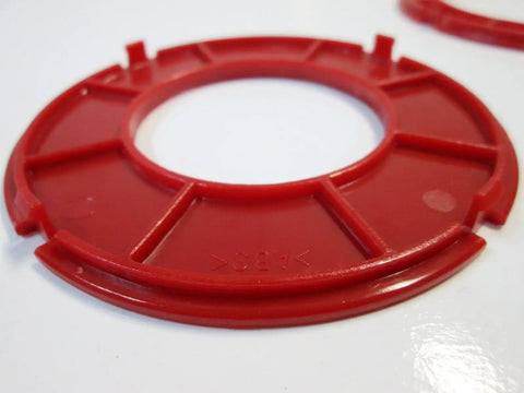 Precision Router Table Insert Ring Set Featuring Workhorse Grade 97 Millimeter Diameter Heavy Duty Aluminum Replacement Plate close-up view.