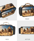 Camel Desert Insulated Lunch Box with Detachable Handle, Leakproof Cooler Tote for Work, Travel, Picnics, Camping - Front View