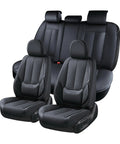 Premium Full Seat Cover Set For Cars All Five Seats Waterproof Nappa Leather Front And Rear Car Seat Protector With Lumbar Support Universal Fit