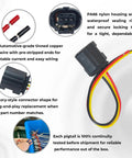 Toyota Camshaft Position Sensor Connector Pigtail Plug-and-Play 90980-12353 645-744 Fits Tundra, Tacoma, 4Runner, Sequoia, Camry, Avalon, Sienna, Highlander, RAV4, Corolla, Prius, Venza, GX460 RX350 Lexus 3-pin wiring pigtail