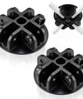 Two Pack 4 Way Roof Center Bracket Connector For Pop Up Canopies And Gazebos Heavy Duty Replacement Parts Black ABS plastic