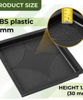 Plastic Molds Concrete Set For Patio Paving 4 Pcs Big Pathmaker with 2mm thick ABS material, close-up of mold size 30x30 cm.