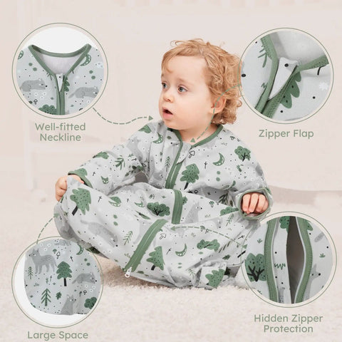 Cozy Sleeved Baby Sleep Sack For 0 To 6 Months Lightweight 0.5 Tog Wearable Blanket Made From 100 Percent Cotton With 2 Way Zipper