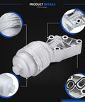 Premium Aluminum Oil Filter Assembly Kit With Seal Ring And Top Shell Bolt-On Replacement For Hyundai Palisade 2020-2024