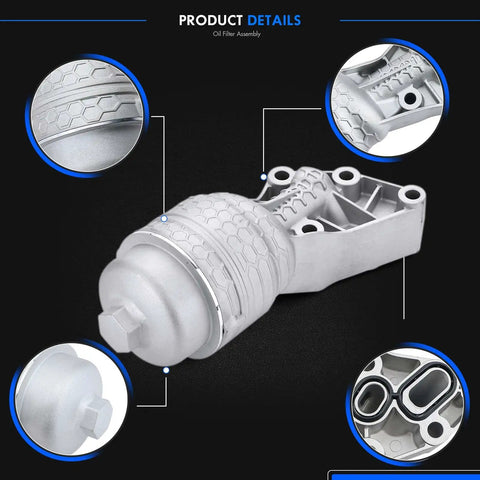 Premium Aluminum Oil Filter Assembly Kit With Seal Ring And Top Shell Bolt-On Replacement For Hyundai Palisade 2020-2024