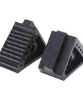 Solid Rubber Wheel Chocks With Traction Ribs For That Tire Grip And A Handy Handle For Quick Positioning Built Tough To Keep Your Ride Secured On Slopes