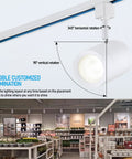 Pro Grade 17.5W LED H Track Light Heads Pack Of 4 For Stores And Restaurants ETL Listed Dimmable CRI90 4000K above retail space