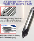 Beefy Half Inch Carbide Chamfer Mill 60 Degree Double End Four Flute AlTiN Coated Solid Carbide End Mill For Medium Hard Materials