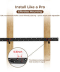 Heavy Duty Floating Shelf Brackets Set Black Metal Mantel Brackets for Hidden Shelving Mounting 56x6x1 with easy drill install demo