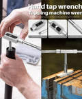 7 Piece HSS Thread Tap Set With Adjustable Tap Wrench, Metric Taps From M3 To M12 For Metal Aluminum Plastic Wood in use