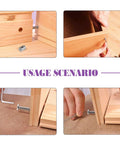 Illustration of 100 Piece Crib Hardware Screw Kit with Nickel Plated M6 Hex Socket Head Screws in furniture assembly use