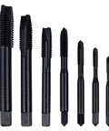 7 Piece Nitriding Coated Spiral Point Tap Set M3 To M12 For Aluminum Stainless Steel And More Pro Grade Ideal For Through Hole Tapping