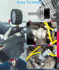 Replacement Air Compressor Pressure Switch For Husky C331H 30 Gallon Units, 135 PSI On, 165 PSI Off, 120V, in use and installation view