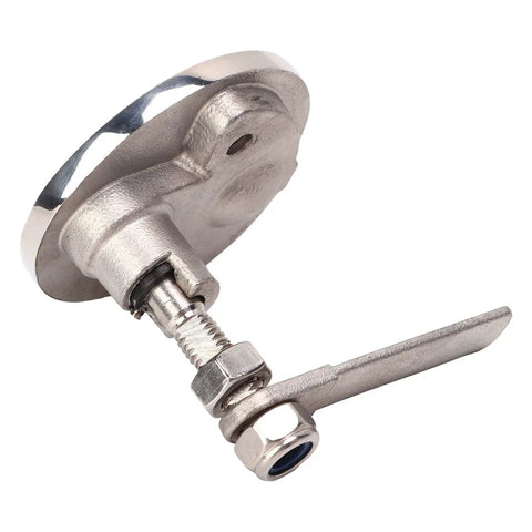 Beefy Stainless Steel Boat Hatch Latch Flush Pull With Large Ring Handle 61x57mm Marine Yacht Hardware silver detail view